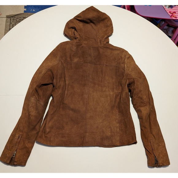 Lucky Brand Lucky Legend Womens Brown Suede Leather Jacket Size Medium Laced - Picture 8 of 16